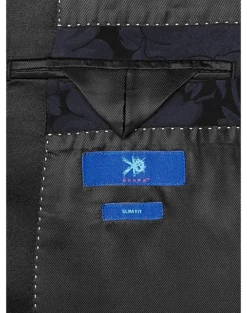 Egara Slim Fit Peak Lapel Dinner Jacket, Midnight Floral Jacquard 8 Egara Slim Fit Peak Lapel Dinner Jacket, Midnight Floral Jacquard -Male Clothing Store MW40 15NK 71 EGARA MIDNIGHT ALT2