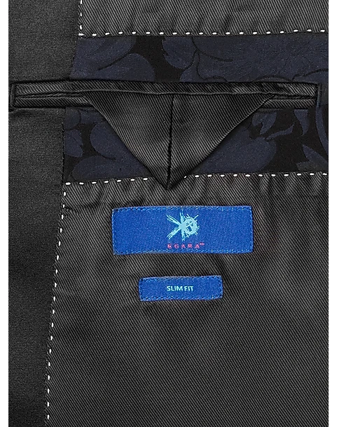 Egara Slim Fit Peak Lapel Dinner Jacket, Midnight Floral Jacquard 5 Egara Slim Fit Peak Lapel Dinner Jacket, Midnight Floral Jacquard - Image 3