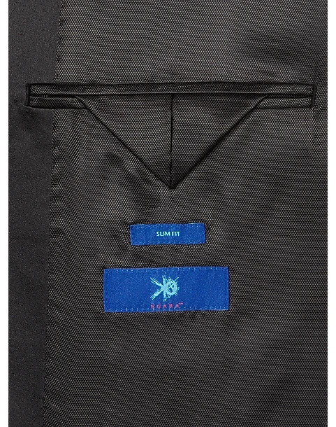 Egara Slim Fit Shawl Lapel Dinner Jacket, Silver Jacquard 5 Egara Slim Fit Shawl Lapel Dinner Jacket, Silver Jacquard - Image 3