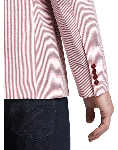 Nautica Modern Fit Light Weight Sport Coat, Green Seersucker 4 Nautica Modern Fit Light Weight Sport Coat, Green Seersucker - Image 2