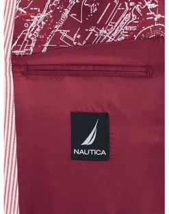Nautica Modern Fit Sport Coat, Blue Seersucker -Male Clothing Store MW40 15R2 11 NAUTICA RED SEERSUCKER ALT2 1