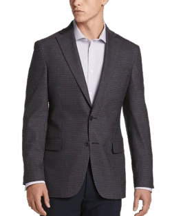 Awearness Kenneth Cole Modern Fit Sport Coat, Blue & Tan Check