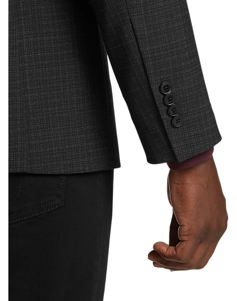 Awearness Kenneth Cole Performance Modern Fit Sport Coat, Black Check 4 Awearness Kenneth Cole Performance Modern Fit Sport Coat, Black Check - Image 2
