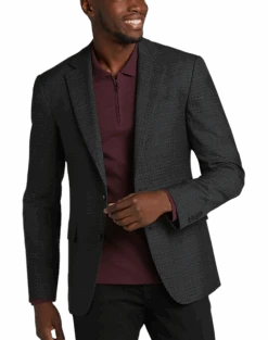 Awearness Kenneth Cole Performance Modern Fit Sport Coat, Black Check