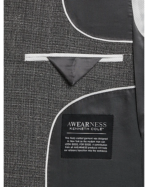 Awearness Kenneth Cole Modern Fit Notch Lapel Sport Coat, Gray Tic 5 Awearness Kenneth Cole Modern Fit Notch Lapel Sport Coat, Gray Tic - Image 3