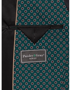 Paisley & Gray Slim Fit Dinner Jacket, Crimson Red 8 Paisley & Gray Slim Fit Dinner Jacket, Crimson Red -Male Clothing Store MW40 15Z1 06 PAISLEY GRAY BURGUNDY ALT2