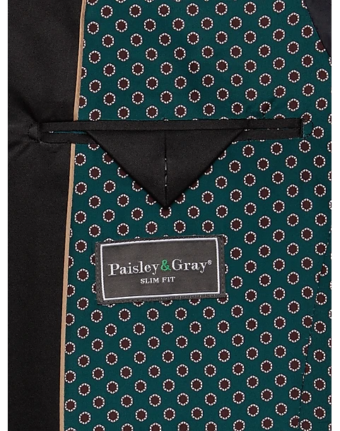 Paisley & Gray Slim Fit Dinner Jacket, Crimson Red 5 Paisley & Gray Slim Fit Dinner Jacket, Crimson Red - Image 3