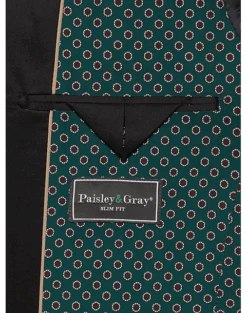 Paisley & Gray Slim Fit Dinner Jacket, Wineberry Plaid 9 Paisley & Gray Slim Fit Dinner Jacket, Wineberry Plaid -Male Clothing Store MW40 15ZC 60 PAISLEY GRAY WINTERBERRY PLAID ALT3