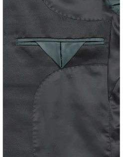 After Hours Slim Fit Satin Peak Lapel Dinner Jacket, Green Paisley -Male Clothing Store MW40 160D 35 AFTER HOURS GREEN BLACK ALT2