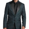Egara Slim Fit Peak Lapel Dinner Jacket, Emerald Green Paisley 2 Egara Slim Fit Peak Lapel Dinner Jacket, Emerald Green Paisley -Male Clothing Store MW40 160U 89 EGARA GREEN PAISLEY MAIN