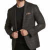 Joseph Abboud Slim Fit Sport Coat, Brown Boucle Plaid -Male Clothing Store MW40 165L 63 JOSEPH ABBOUD BROWN BOUCLE PLAID MAIN