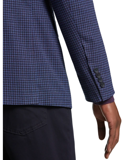 Pronto Uomo Modern Fit Sport Coat, Blue Check 4 Pronto Uomo Modern Fit Sport Coat, Blue Check - Image 2