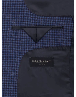 Pronto Uomo Modern Fit Sport Coat, Blue Check 7 Pronto Uomo Modern Fit Sport Coat, Blue Check -Male Clothing Store MW40 167A 92 PRONTO UOMO BLUE CHECK ALT2