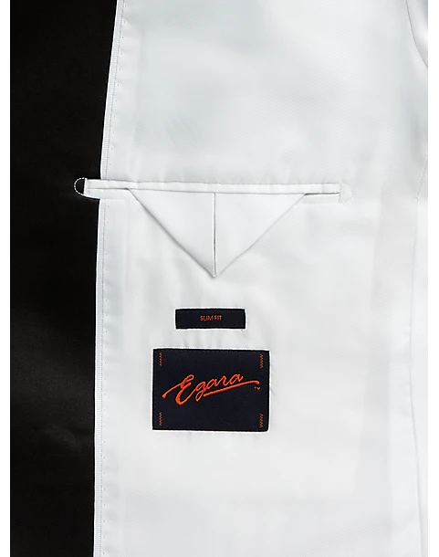 Egara Slim Fit Peak Lapel Double Breasted Dinner Jacket, White 5 Egara Slim Fit Peak Lapel Double Breasted Dinner Jacket, White - Image 3