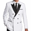 Egara Slim Fit Peak Lapel Double Breasted Dinner Jacket, White -Male Clothing Store MW40 16DC 25 EGARA WHITE MAIN
