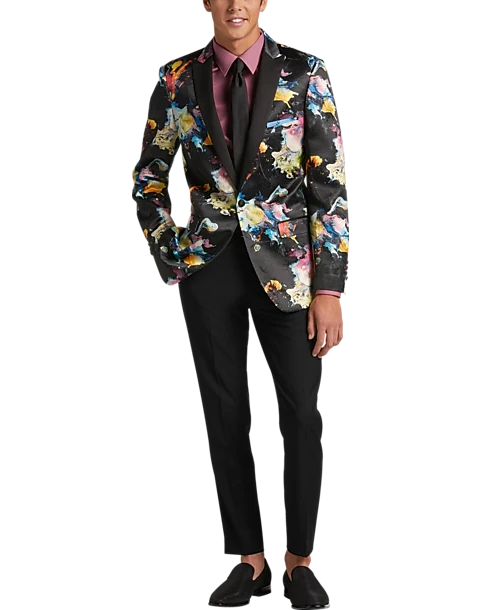 Paisley & Gray Slim Fit Dinner Jacket, Multicolor Abstract Art 4 Paisley & Gray Slim Fit Dinner Jacket, Multicolor Abstract Art - Image 2