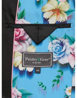 Paisley & Gray Slim Fit Dinner Jacket, Multicolor Abstract Art 9 Paisley & Gray Slim Fit Dinner Jacket, Multicolor Abstract Art -Male Clothing Store MW40 16J0 50 PAISLEY GRAY BRIGHT MULTI ALT3