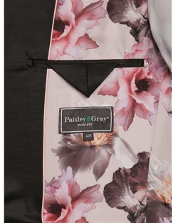 Paisley & Gray Slim Fit Dinner Jacket, Brown & Gold Jacquard -Male Clothing Store MW40 16J4 73 PAISLEY GRAY BROWN GOLD ALT3