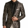 Paisley & Gray Slim Fit Dinner Jacket, Brown & Gold Jacquard -Male Clothing Store MW40 16J4 73 PAISLEY GRAY BROWN GOLD MAIN