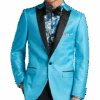Paisley & Gray Slim Fit Dinner Jacket, Turquoise -Male Clothing Store MW40 16J7 25 PAISLEY GRAY TURQUOISE MAIN 1