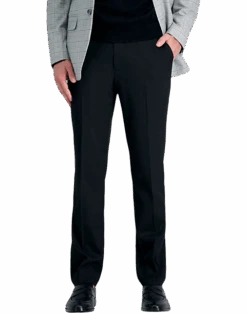 J.M. Haggar Premium 4-Way Stretch Classic Fit Dress Pants, Sand Sharkskin