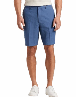 Joseph Abboud Modern Fit Linen Shorts, White