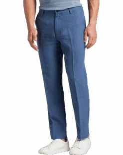 Joseph Abboud Modern Fit Linen-Blend Pants, Indigo
