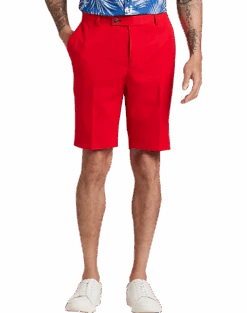 Paisley & Gray Slim Fit Shorts, Hot Rod Red