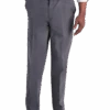 Haggar Iron-Free Premium Khaki® Classic Fit Flat-Front Pants, Charcoal 1 Haggar Iron-Free Premium Khaki® Classic Fit Flat-Front Pants, Charcoal -Male Clothing Store MW40 230V 17 HAGGAR CHAR HEATHER MAIN