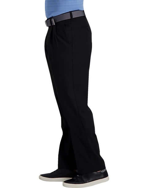 Haggar Cool Right® Performance Flex Classic Fit Pleated-Front Pants, Midnight 5 Haggar Cool Right® Performance Flex Classic Fit Pleated-Front Pants, Midnight - Image 3