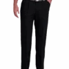 Haggar Cool Right® Performance Flex Classic Fit Pleated-Front Pants, Midnight 1 Haggar Cool Right® Performance Flex Classic Fit Pleated-Front Pants, Midnight -Male Clothing Store MW40 235K 02 HAGGAR BLACK SOLID MAIN 1