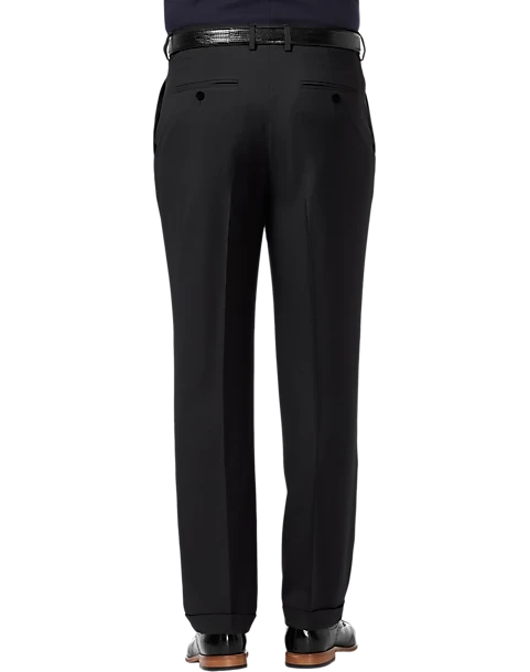 Haggar Premium Comfort Classic Fit Pleat-Front Pants, Black 4 Haggar Premium Comfort Classic Fit Pleat-Front Pants, Black - Image 2