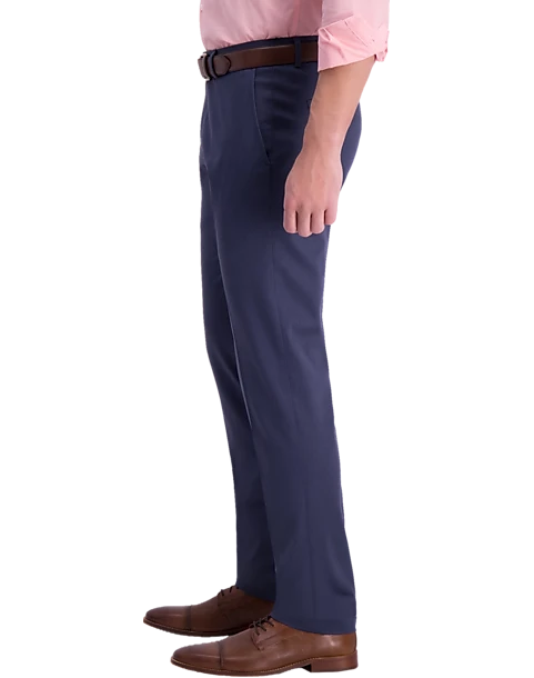 Haggar Iron-Free Premium Khaki™ Slim/Straight Fit Flat-Front Pants, Heather Gray 5 Haggar Iron-Free Premium Khaki™ Slim/Straight Fit Flat-Front Pants, Heather Gray - Image 3