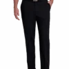 Haggar Cool Right® Performance Flex Classic Fit Flat-Front Pants, Midnight 2 Haggar Cool Right® Performance Flex Classic Fit Flat-Front Pants, Midnight -Male Clothing Store MW40 235U 02 HAGGAR BLACK SOLID MAIN 1