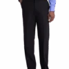 J.M. Haggar™ 4-Way Stretch Classic Fit Flat-Front Pants, Blue 2 J.M. Haggar™ 4-Way Stretch Classic Fit Flat-Front Pants, Blue -Male Clothing Store MW40 235W 02 HAGGAR BLACK SOLID MAIN