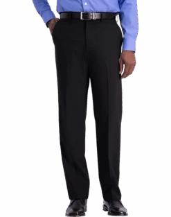 J.M. Haggar™ 4-Way Stretch Classic Fit Flat-Front Pants, Blue