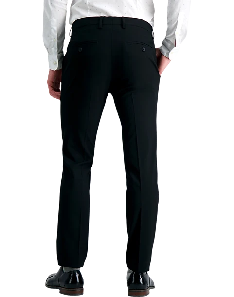 J.M. Haggar Ultra Slim Fit Flat-Front Pants, Black Sharkskin 4 J.M. Haggar Ultra Slim Fit Flat-Front Pants, Black Sharkskin - Image 2