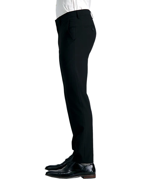 J.M. Haggar Ultra Slim Fit Flat-Front Pants, Black Sharkskin 5 J.M. Haggar Ultra Slim Fit Flat-Front Pants, Black Sharkskin - Image 3