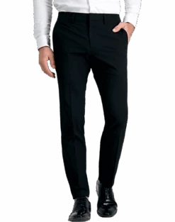 J.M. Haggar Ultra Slim Fit Flat-Front Pants, Black Sharkskin