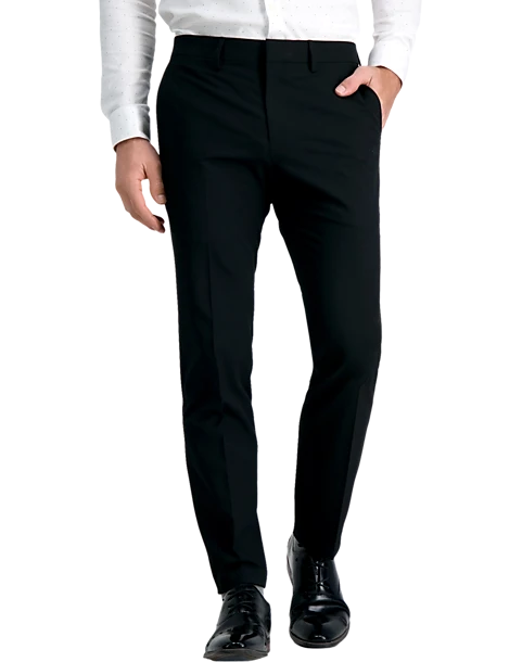 J.M. Haggar Ultra Slim Fit Flat-Front Pants, Black Sharkskin 3 J.M. Haggar Ultra Slim Fit Flat-Front Pants, Black Sharkskin