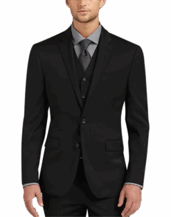 Awearness Kenneth Cole AWEAR-TECH Slim Fit Suit, Black -Male Clothing Store MW40 31K3 02 AWEARNESS BY KENNETH COLE BLACK ALT2