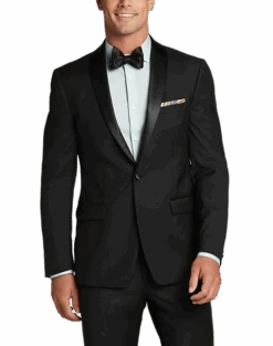 Calvin Klein Slim Fit Satin Shawl Collar Tuxedo Jacket, Black -Male Clothing Store MW40 3F1F 10 CALVIN KLEIN FORMAL ALT2