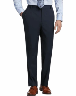 Pronto Uomo Platinum Modern Fit Suit Separates Slacks, Navy Sharkskin
