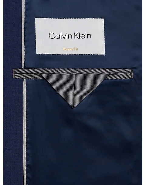 Calvin Klein Skinny Fit Suit Separates Coat, Blue 5 Calvin Klein Skinny Fit Suit Separates Coat, Blue - Image 3