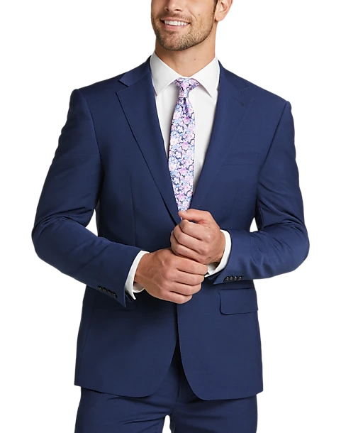 Calvin Klein Skinny Fit Suit Separates Coat, Blue 3 Calvin Klein Skinny Fit Suit Separates Coat, Blue