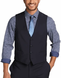Calvin Klein X-Fit Slim Fit Suit Separates Vest, Navy