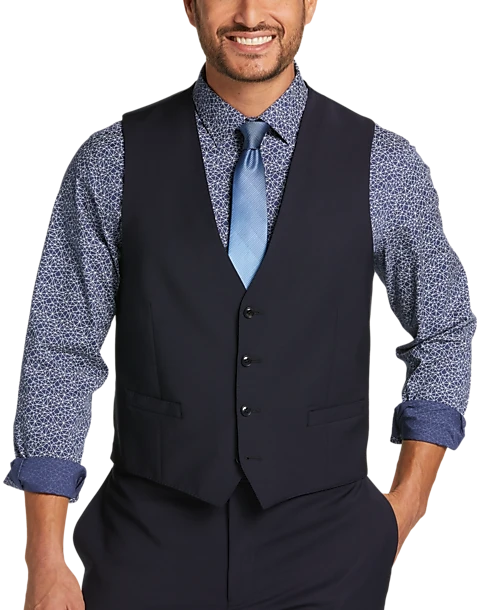 Calvin Klein X-Fit Slim Fit Suit Separates Vest, Navy 3 Calvin Klein X-Fit Slim Fit Suit Separates Vest, Navy