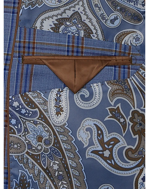 Tayion Classic Fit Suit Separates Coat, Navy & Rust Plaid 5 Tayion Classic Fit Suit Separates Coat, Navy & Rust Plaid - Image 3