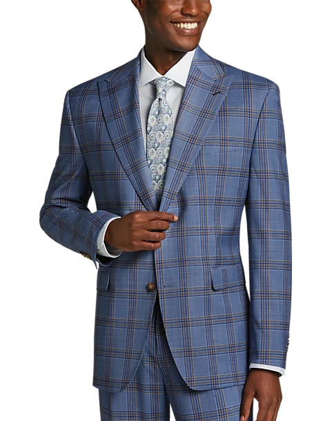 Tayion Classic Fit Suit Separates Coat, Navy & Rust Plaid 3 Tayion Classic Fit Suit Separates Coat, Navy & Rust Plaid