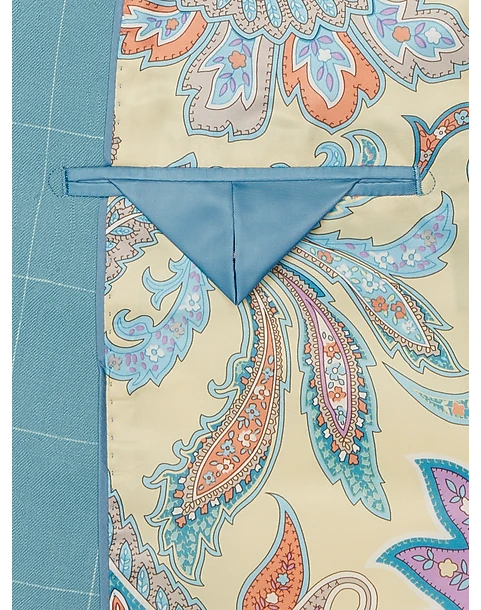 Tayion Classic Fit Suit Separates Coat, Light Blue & Cream Windowpane 5 Tayion Classic Fit Suit Separates Coat, Light Blue & Cream Windowpane - Image 3